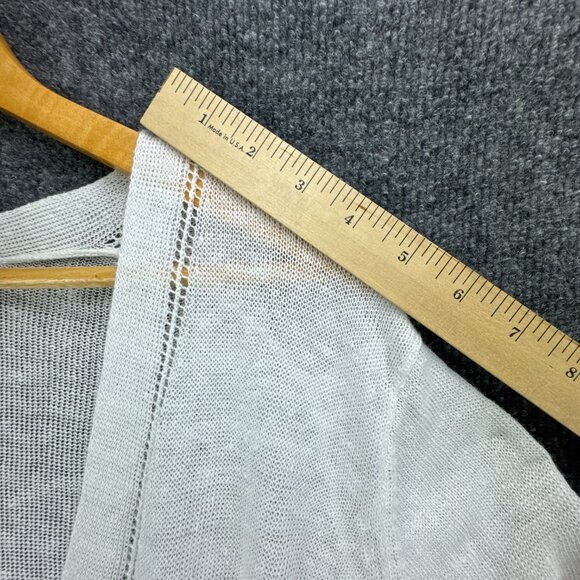 Tommy Bahama Linen Cardigan Womens Extra Large Open Long Duster White Sweater - Picture 12 of 14